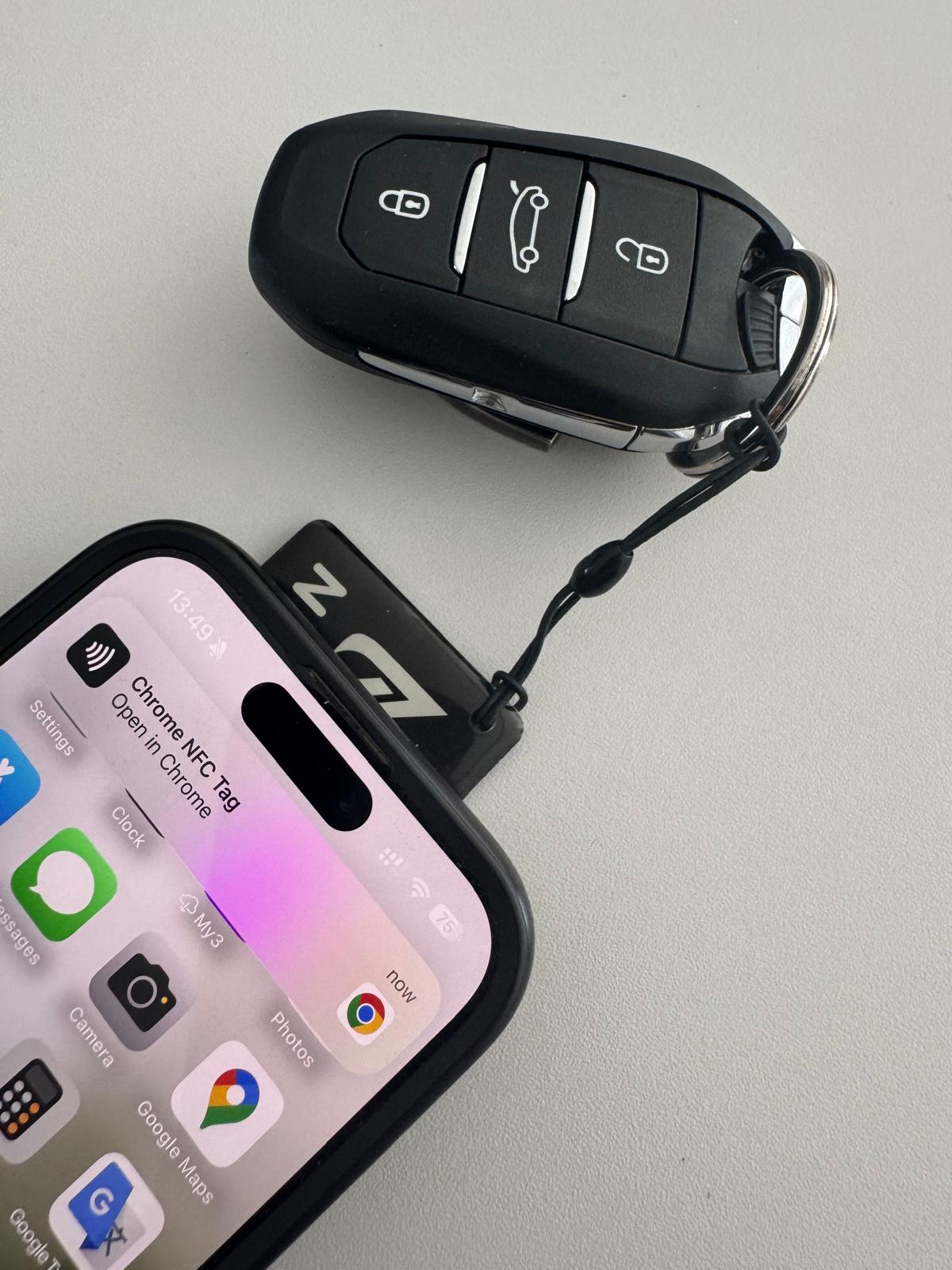 Priloženie mobilu k NFC – krok 2